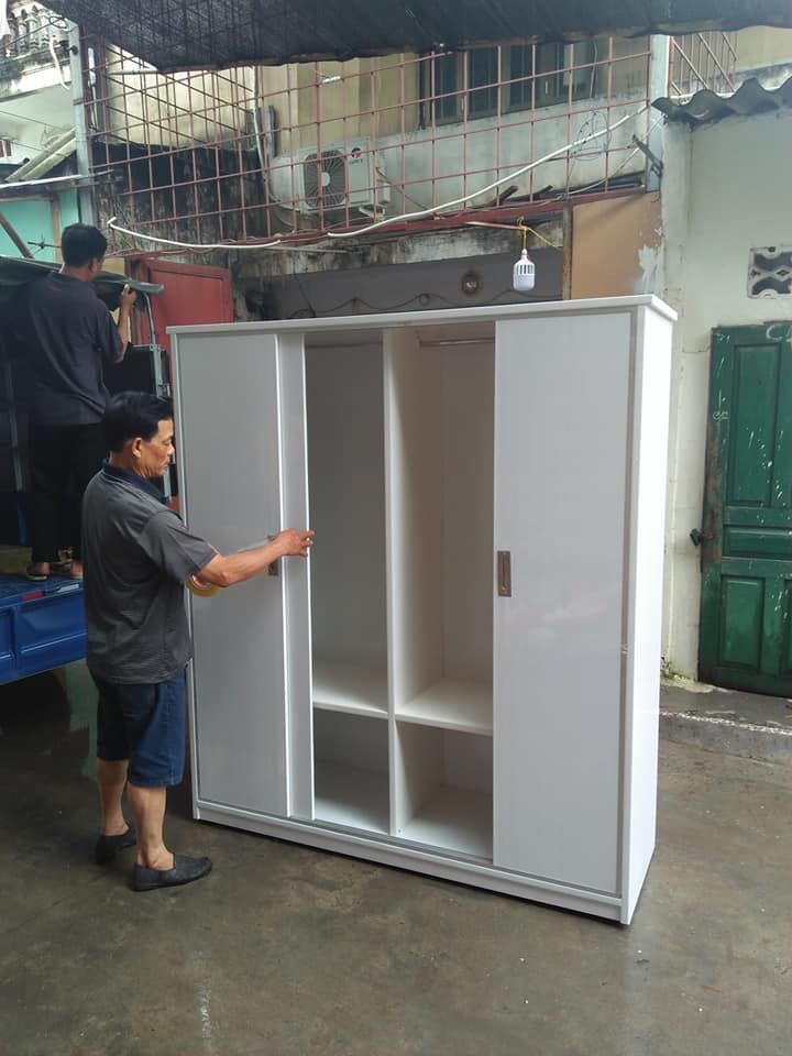 Tủ Quần Áo Cánh Trượt Nhựa Đài Loan - Mẫu 4 Cánh 